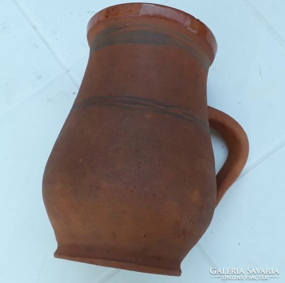 Ceramic, inside glazed spout, jug, 15 cm