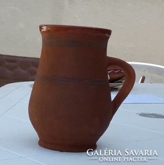 Ceramic, inside glazed spout, jug, 15 cm