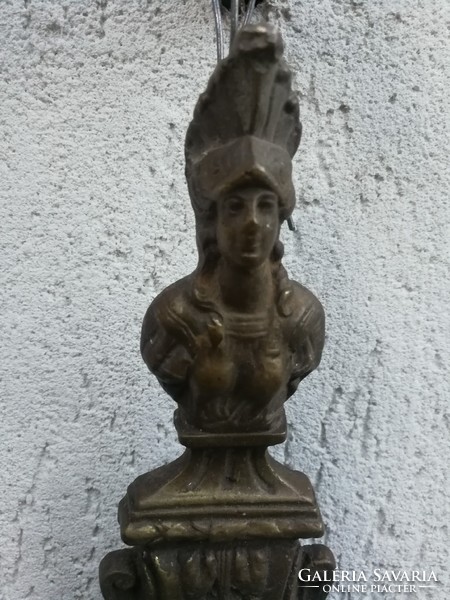 Wall candlestick sculpture, empire head decoration, for wall arm! With a decorative candle! Bronze statue