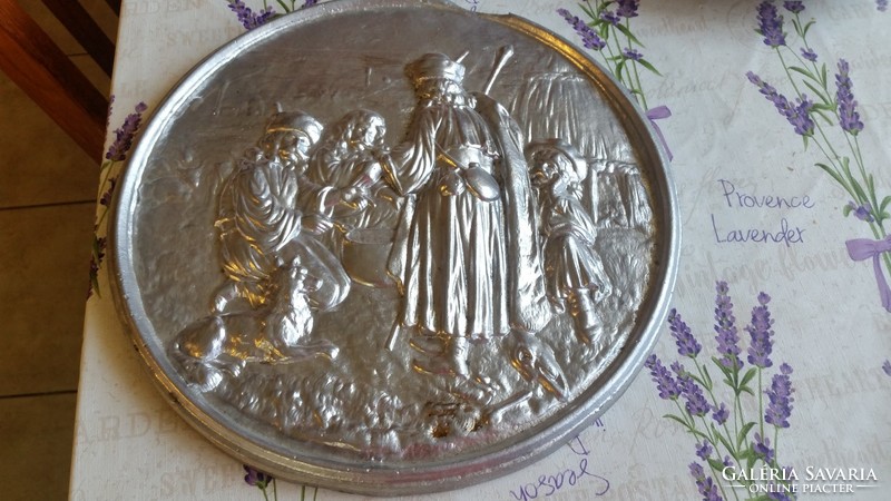 Old retro aluminum wall decoration, shepherds for sale!