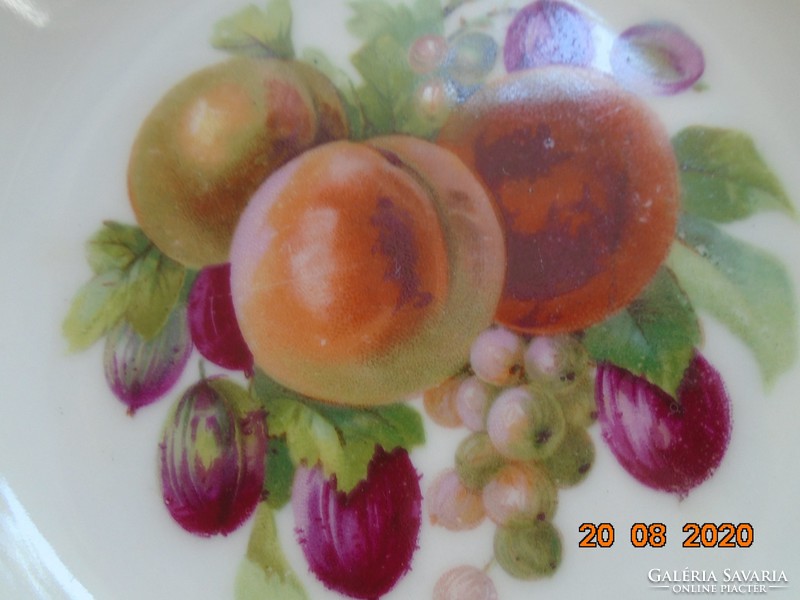 Birodalmi Royal OEPIAG kompótos tálka gyümölcs mintával,bécsi rózsás perem mintával