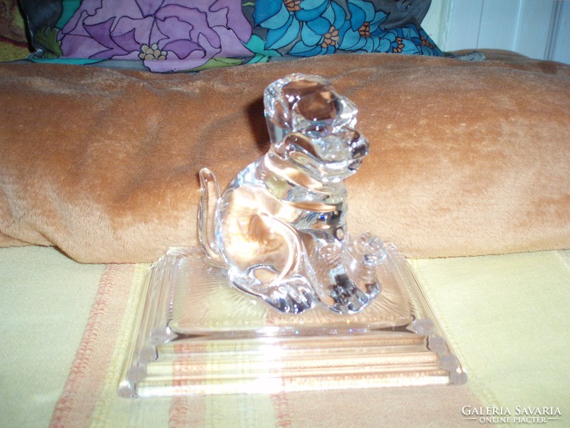 Crystal dog figure