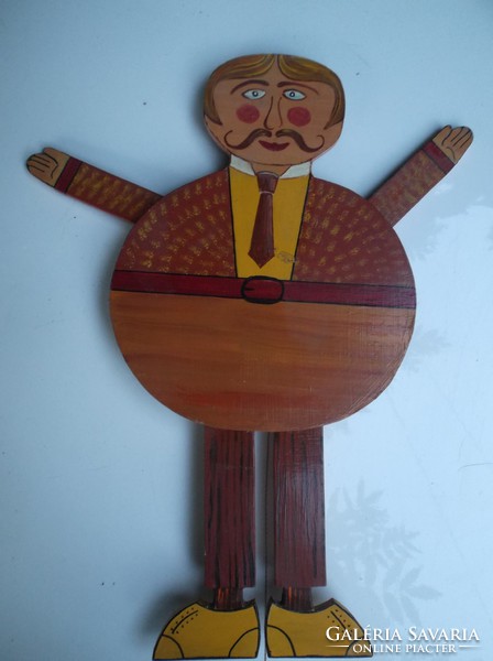 Moving - wood - dad - large - work of Austrian toy maker - wall mounted - 31 x 20 cm