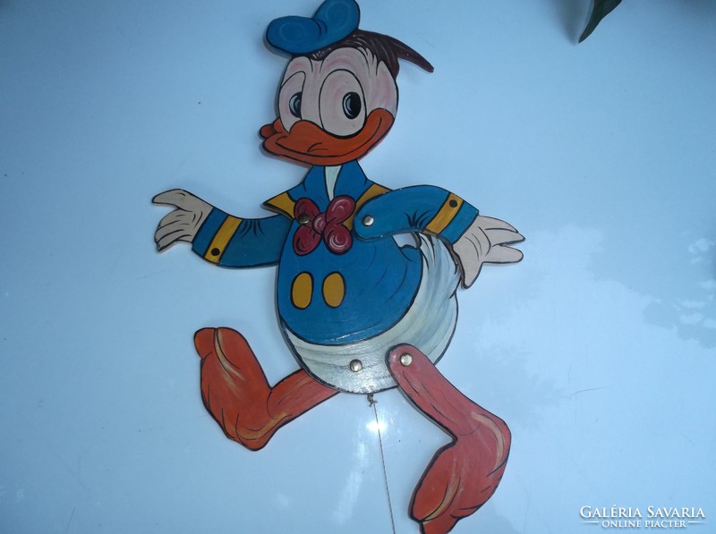 Moving tree - Donald Duck - 32 cm - the work of an Austrian toy maker - can be mounted on the wall - 32 x 14 cm