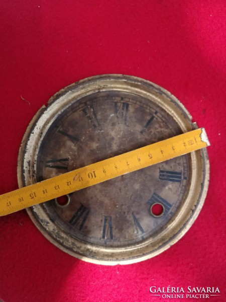 Antique clock face made of plate for 2 wind-up, wall clocks or table clocks!