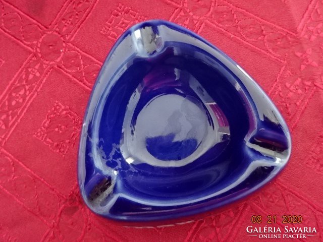 Kobalt kék német porcelán hamutál, max. 0676 felirattal. Átmérője 10 cm. Vanneki!