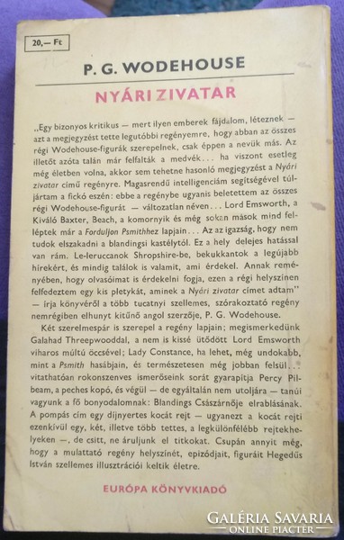 Wodehouse: Nyári zivatar Európa kiadó 1976., Ajánljon!