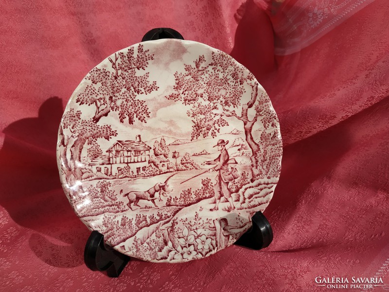 English, scenic porcelain small plate