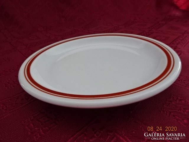Alföld porcelain, cake plate with brown stripes, diameter 17 cm. He has!
