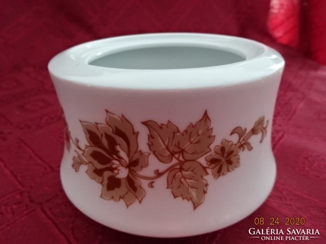 Alföldi porcelain, brown leaf pattern sugar bowl, without lid. He has!