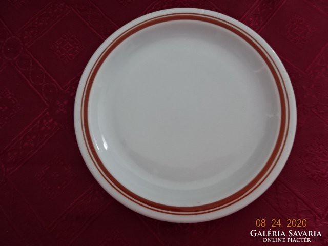Alföld porcelain, cake plate with brown stripes, diameter 17 cm. He has!