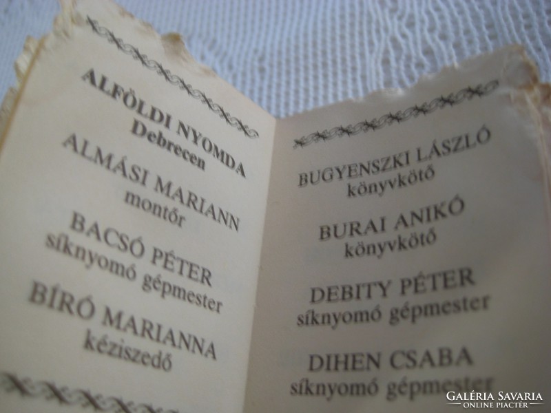 Mini book, list of skilled workers in the Hungarian paper industry 1984, according to paper factories and professions