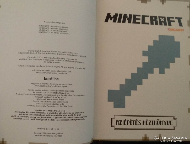 Minecraft. Az építés kézikönyve. Bookline könyvek, alkudható!