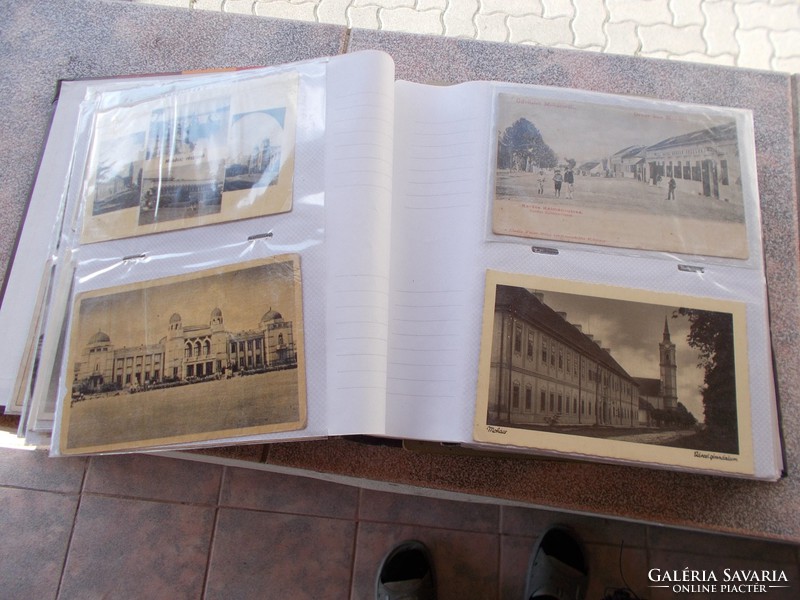 Mohács, album approx. 100 postcards, plus 94 old invoices
