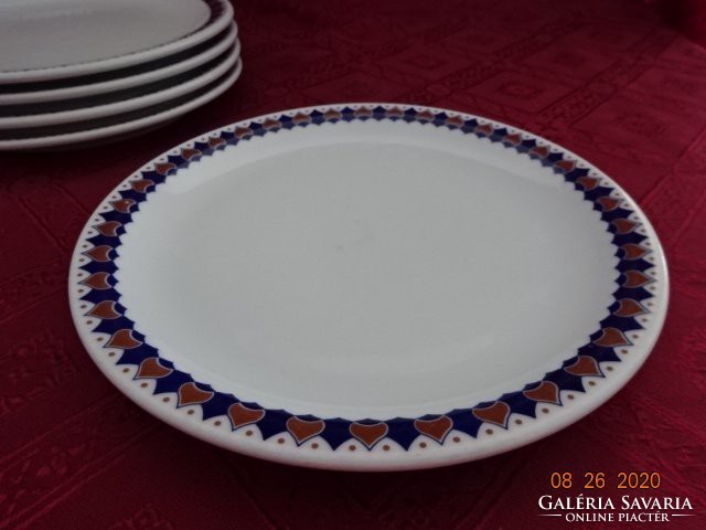Suisse langenthal Swiss porcelain cake plate with cobalt blue/brown pattern. He has!