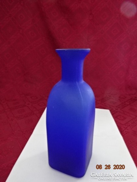 Kobaltkék váza, magassága 19,5 cm. Vanneki! Jókai.