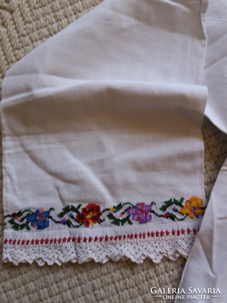 Embroidered folk costume - Csango - children's shirt