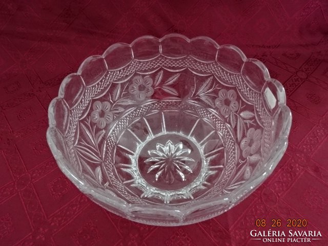 Lead crystal, hand-polished glass bowl, top diameter 21.5 cm. He has!