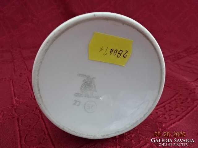 Bohemia Csehszlovák porcelán cukortartó, kék csíkkal, arany mintával. Vanneki!