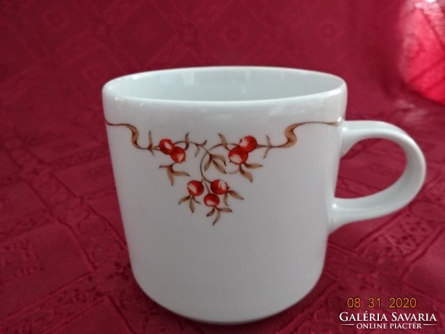 Alföldi porcelain mug with rosehip pattern. He has!