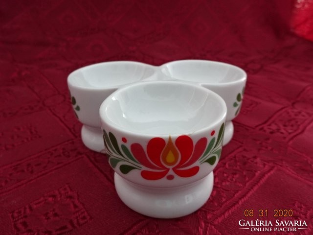 Hollóháza porcelain spice holder, national color with a folk motif. He has!