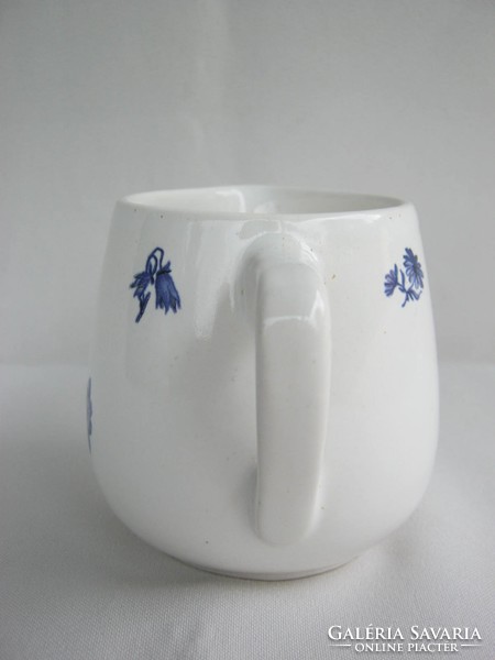 Granite ceramic blue flower mug
