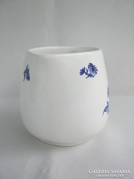 Granite ceramic blue flower mug