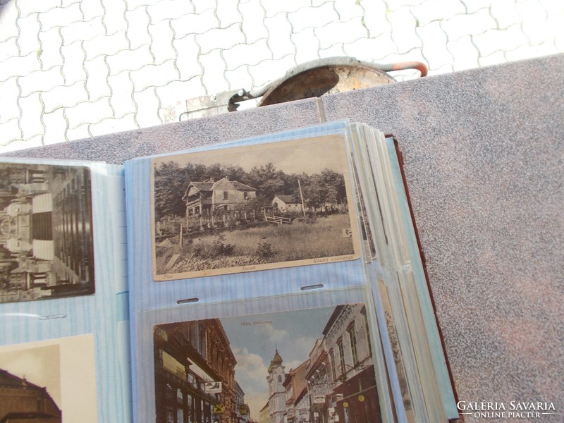 Pécs,képeslap album,régi, 350 db