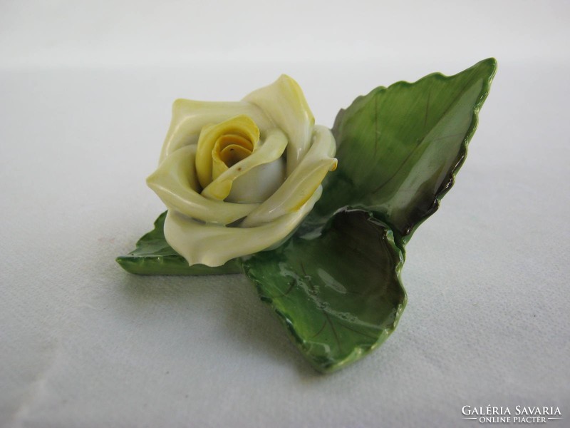 Herendi porcelán sárga rózsa
