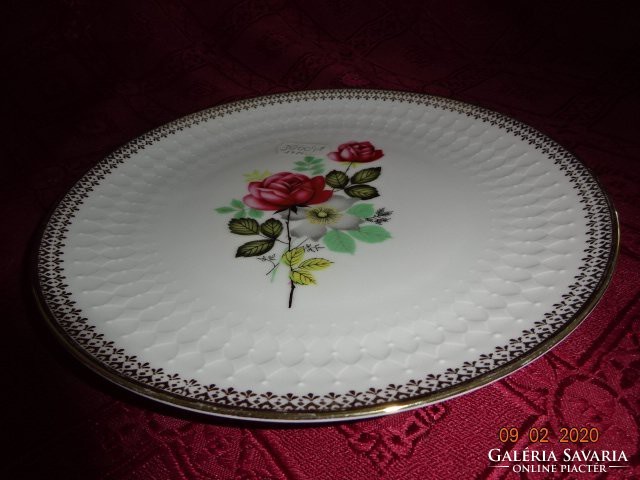 Winterling Bavaria német porcelán süteményes tányér, rózsa mintával, átmérője 19,5 cm. Vanneki!