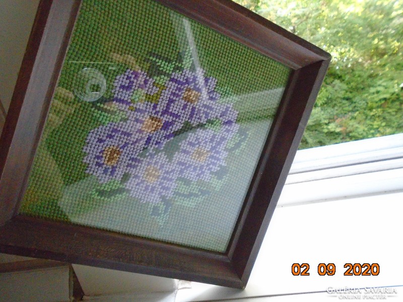 - Tapestry flower pattern with rectangular frame