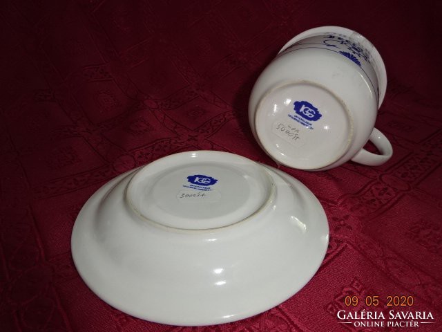 IGG GDR porcelán, tea készítő készlet. Alátét átmérője 15 cm. Vanneki!