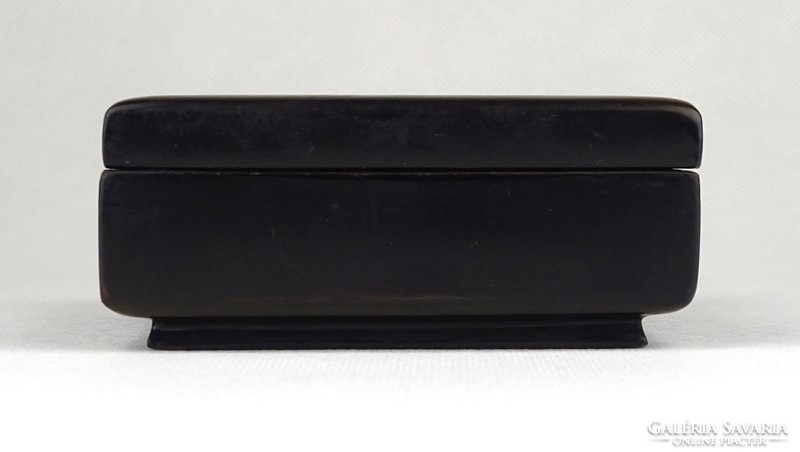 1B702 Régi Vietnámi festett lakk doboz 10 x 10 cm