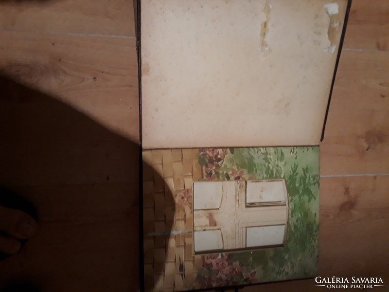 2 old photo albums for cardboard pictures