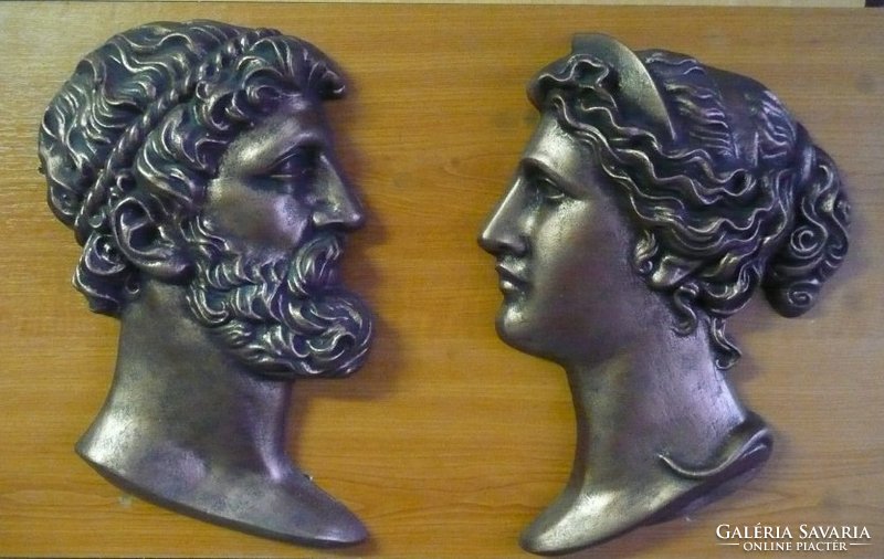 Ancient Greek male and female head