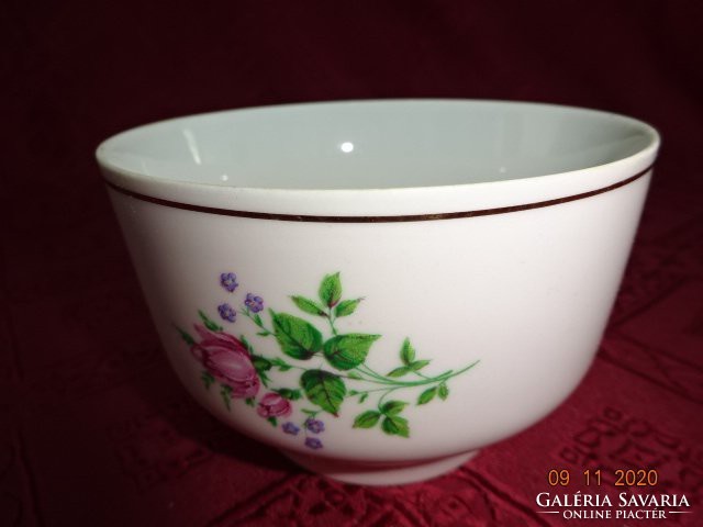 Bulgarian porcelain sauce bowl with rose pattern. Its diameter is 10.5 cm. He has!