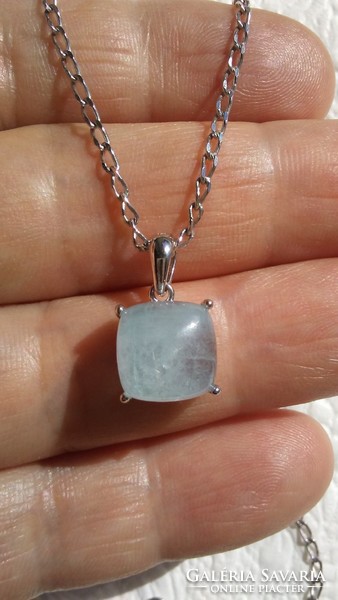 Aquamarine 925 silver pendant