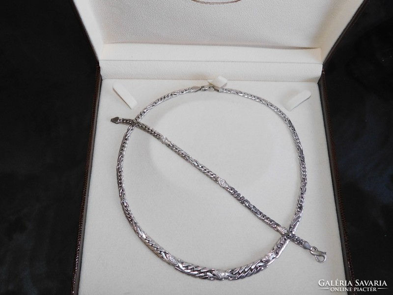 White gold 14k women's necklace + bracelet 29.4 Gr