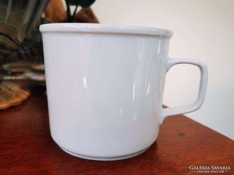 White Zsolnay mug