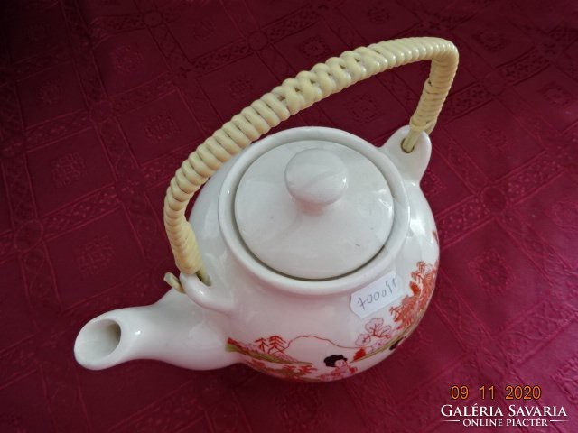 Japán teáskanna, szűrővel, magassága fül nélkül 13 cm. Vanneki!