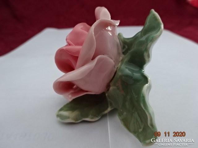 Ens German porcelain, antique rose, there is a chip in two places. He has!