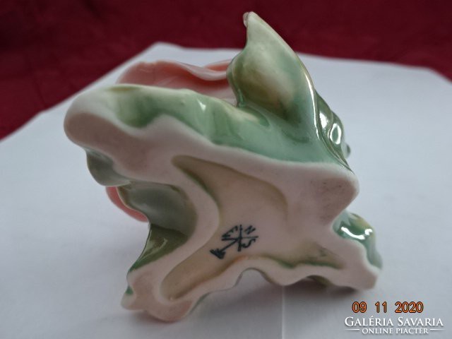 Ens German porcelain, antique rose, there is a chip in two places. He has!