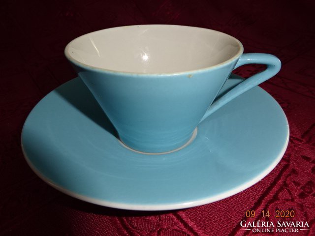 Lilien porcelán Ausztria, színes kávéscsésze mag.5 cm átm 7.7cm  + alátét átm.12.7cm  Vanneki!