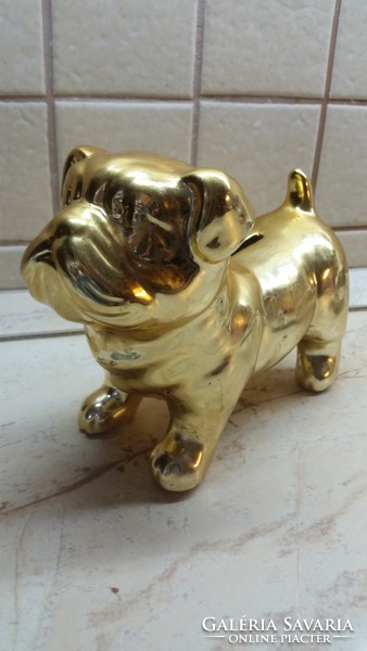 Porcelain dog bush for sale! Gold glazed dog for sale!