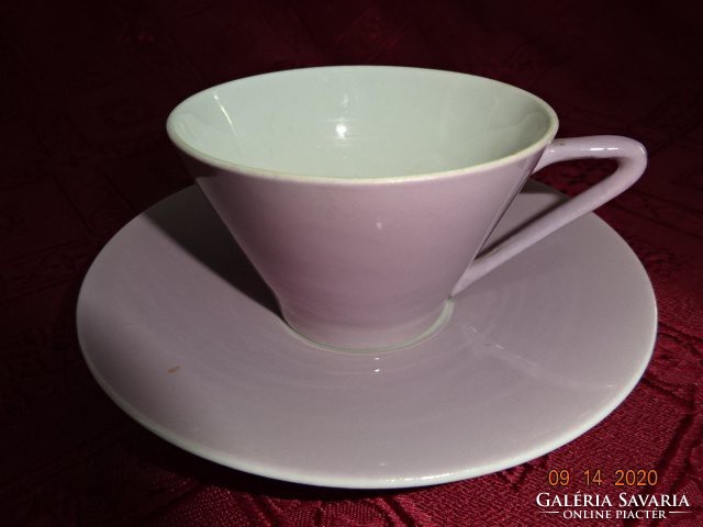 Lilien porcelán Ausztria, színes kávéscsésze mag.5 cm átm 7.7cm  + alátét átm.12.7cm  Vanneki!