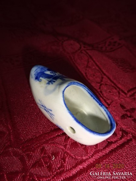 Holland porcelán mini papucs, hossza 5 cm. Vanneki!