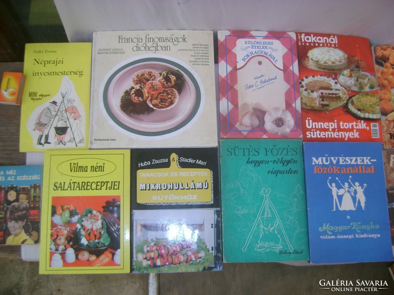 Retro tizennégy darabos szakácskönyv gyűjtemény