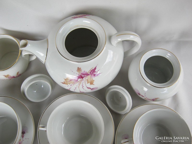 Hollóházi porcelán 6 személyes teáskészlet