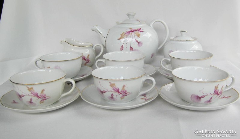 Hölóháza porcelain tea set for 6 people