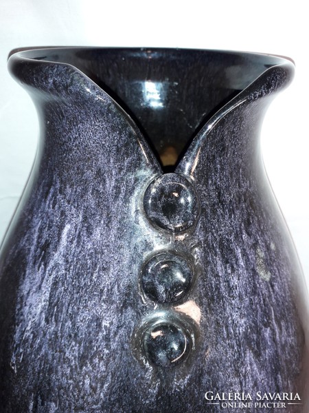 Nagy ajándék kicsi ár!!!  Silberdistel Mid Century jelzett minimál nehéz öblös kerámia padló váza